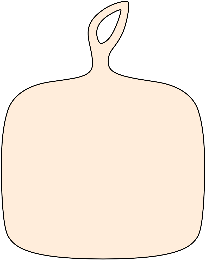 Skärbräda Ros